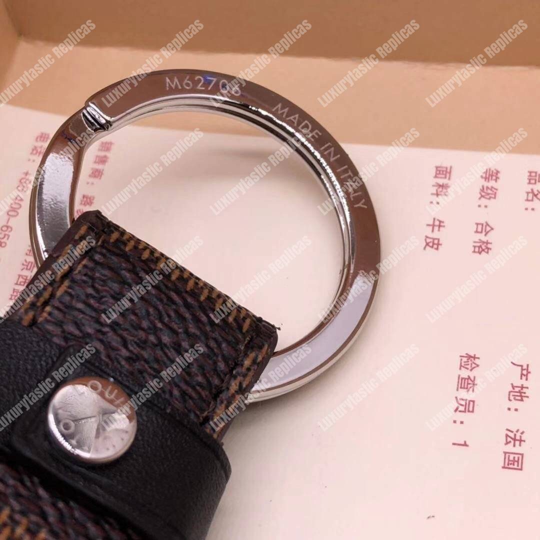 LV Dragonne Key Holder Initial Frames Damier Ebene