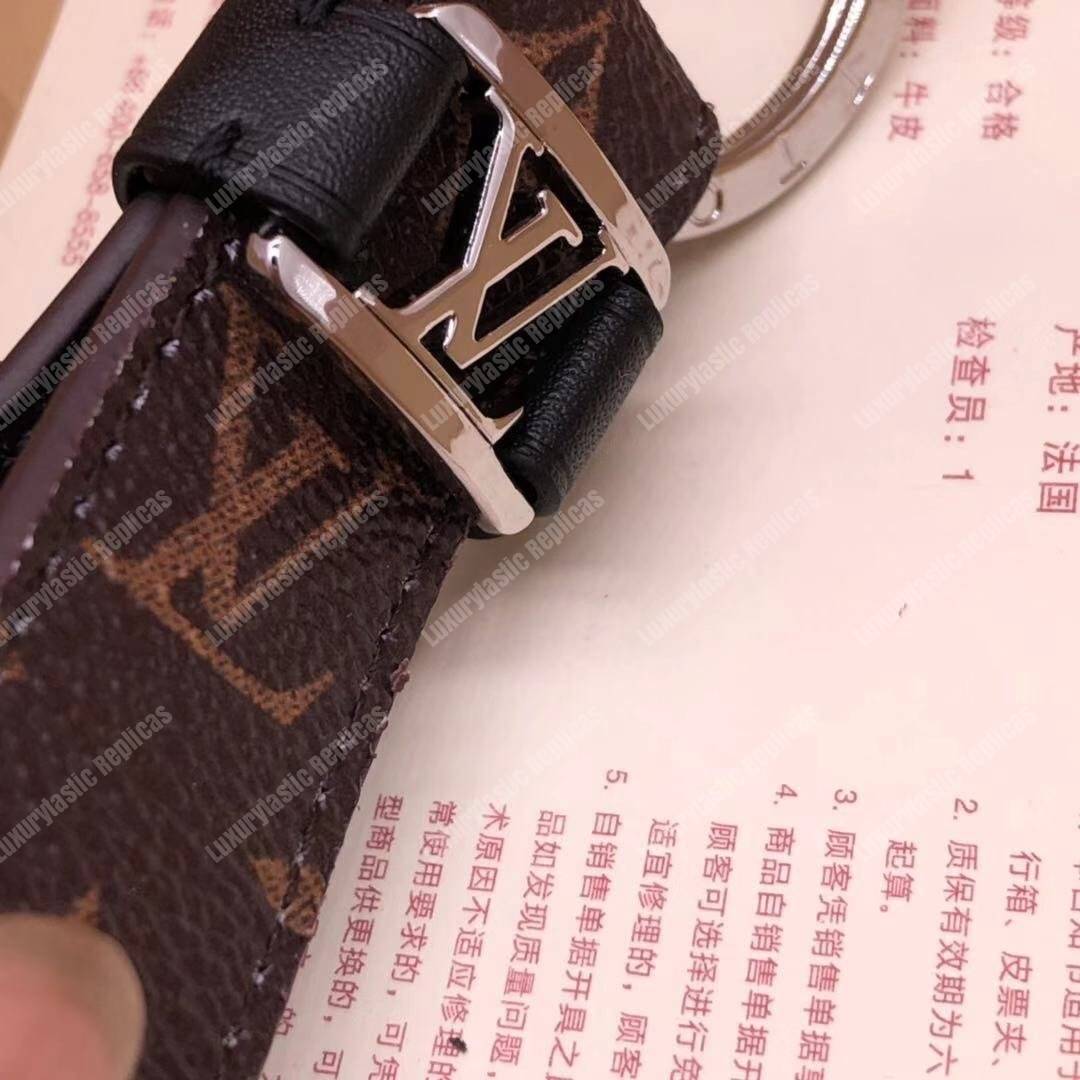 LV Dragonne Key Holder Initial Frames Monogram Canvas