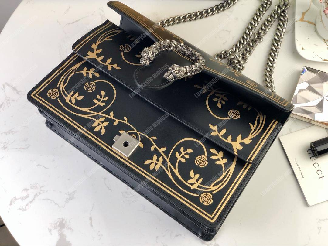 G*u*i gardens medium dionysus shoulder bag black