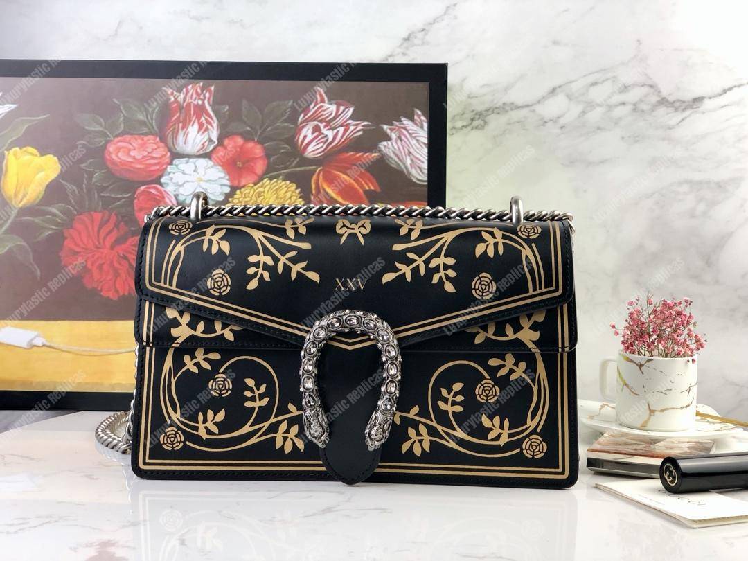 G*u*i gardens medium dionysus shoulder bag black