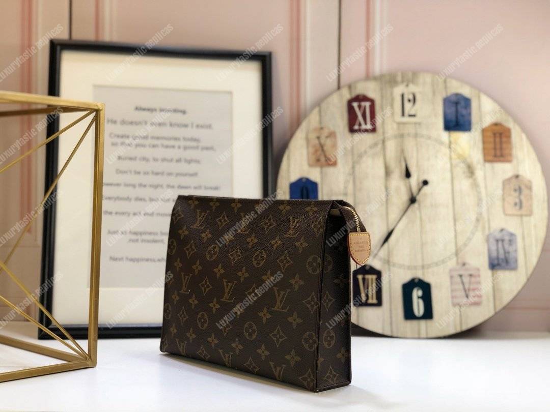 LV Toiletry Pouch 26 Monogram Brown