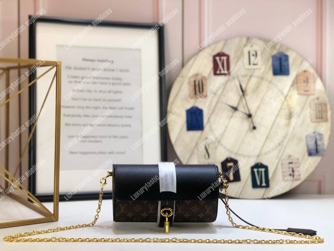 LV Epi Leather Monogram Canvas Glasses Case Bag