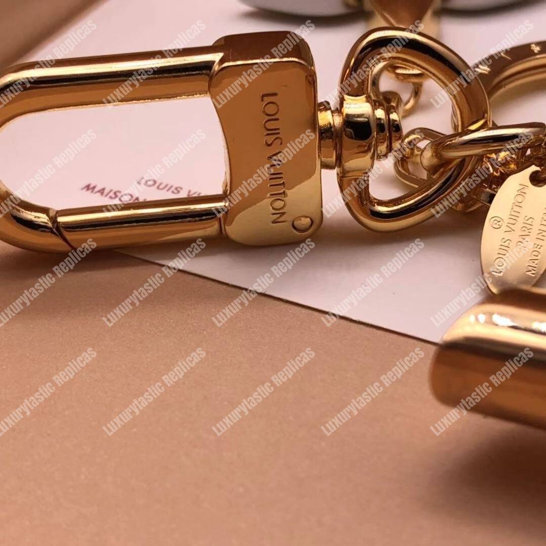 LV Twist Bag Charm Monogram Flower Silver Gold