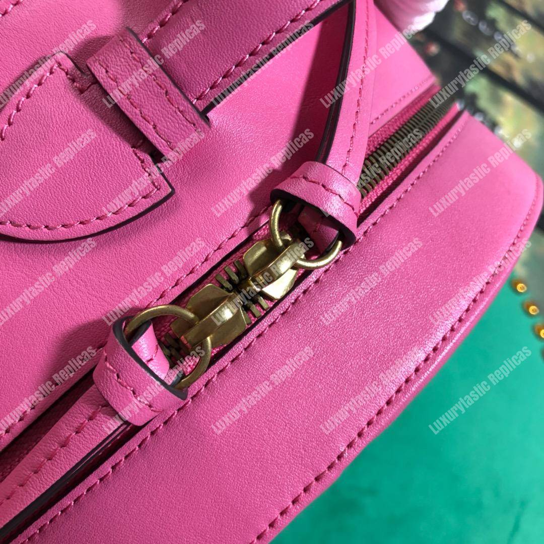 G*u*i gg marmont quilted leather backpack magenta