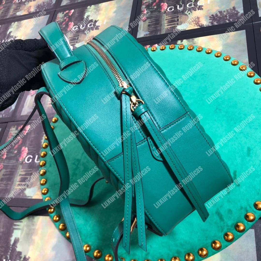 G*u*i gg marmont quilted leather backpack green