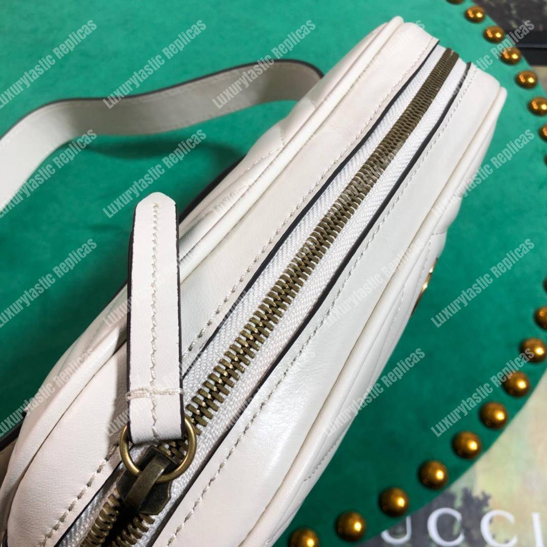 G*u*i gg marmont matelassé leather belt bag pre-fall 2018 white