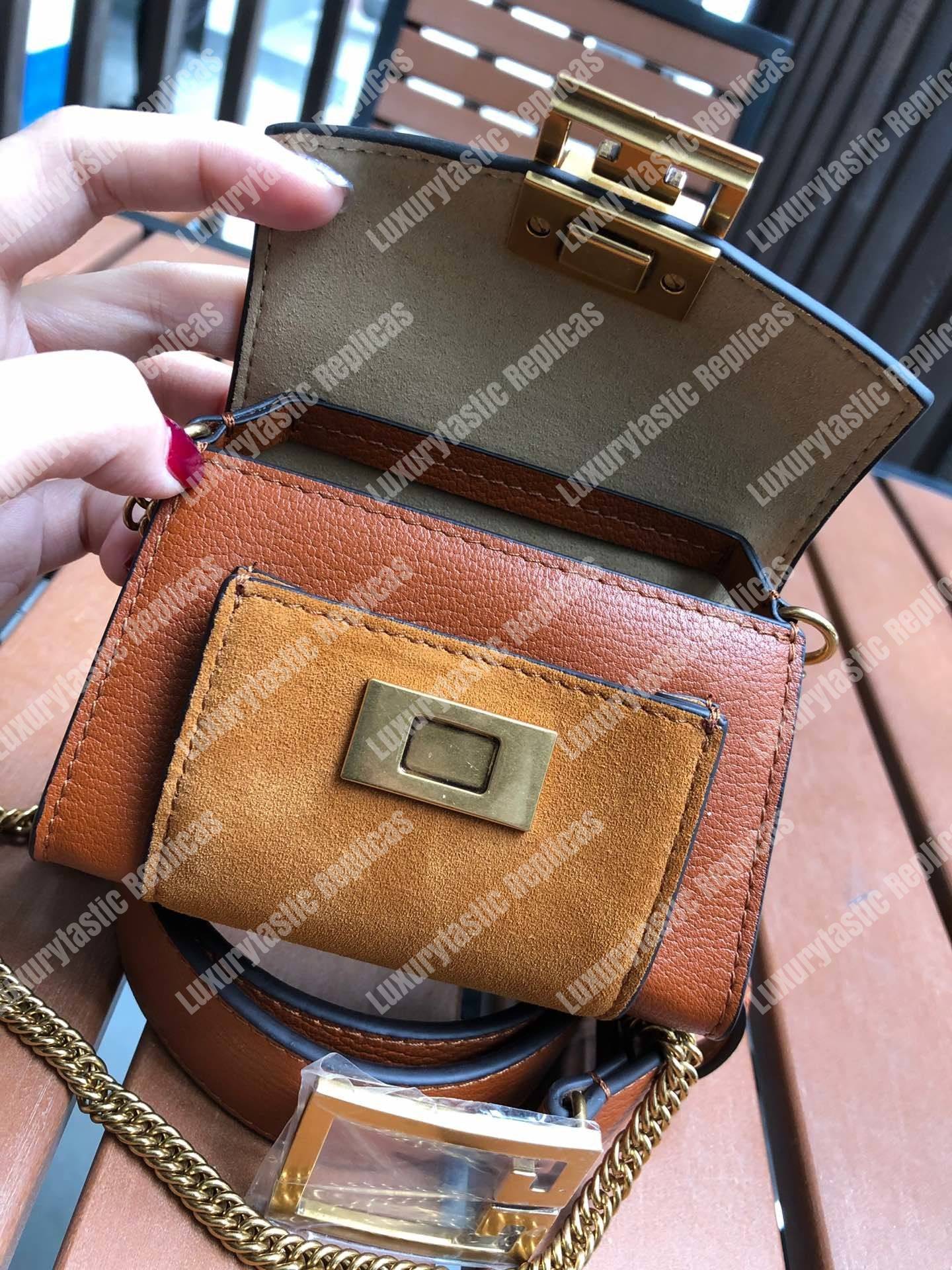 Givenchy GV3 Nano Leather Belt Bag Cognac