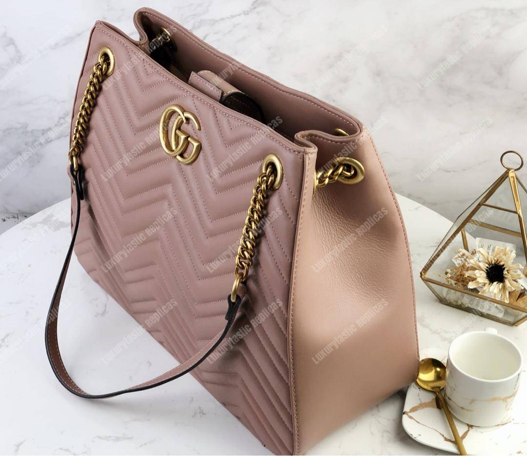 G*u*i gg marmont matelassé shoulder bag dusty pink