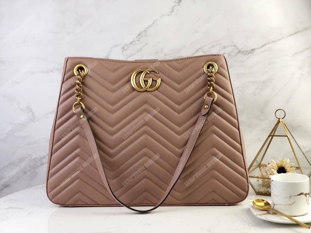 G*u*i gg marmont matelassé shoulder bag dusty pink