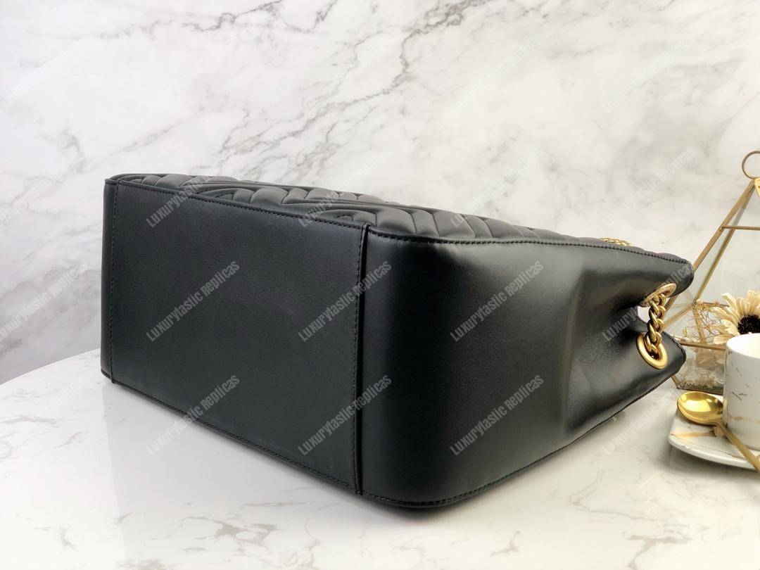 G*u*i gg marmont matelassé shoulder bag black