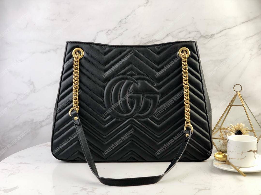 G*u*i gg marmont matelassé shoulder bag black