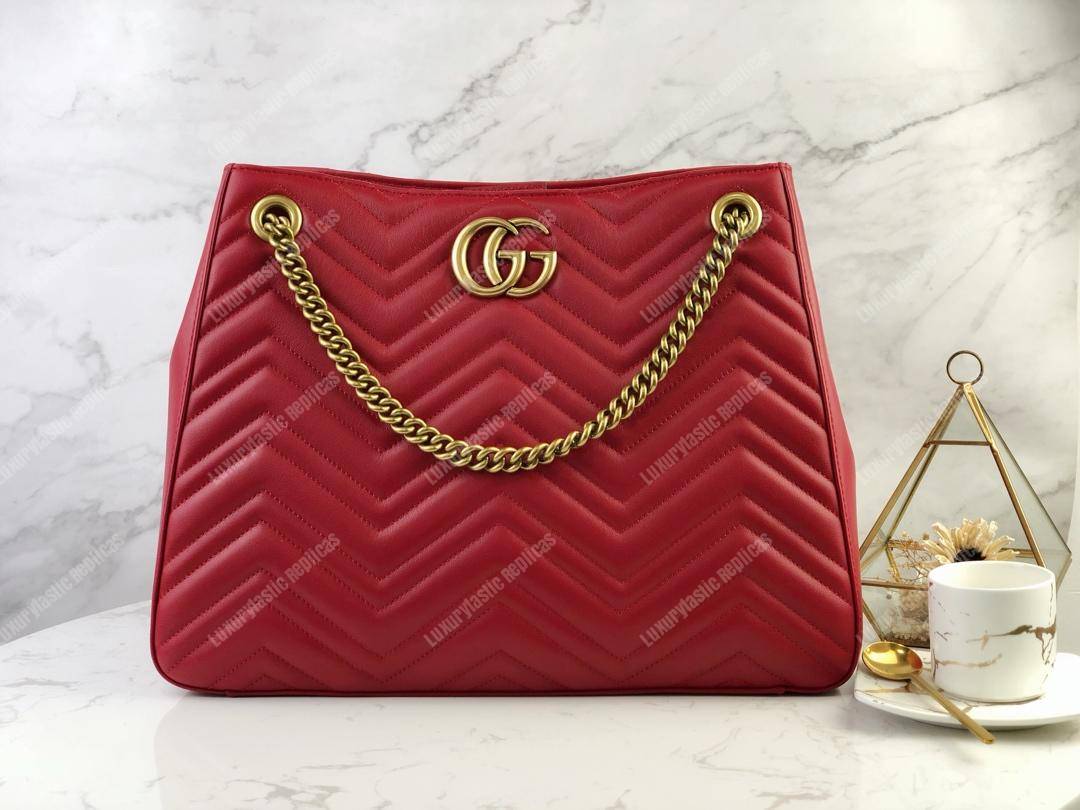 G*u*i gg marmont matelassé shoulder bag red