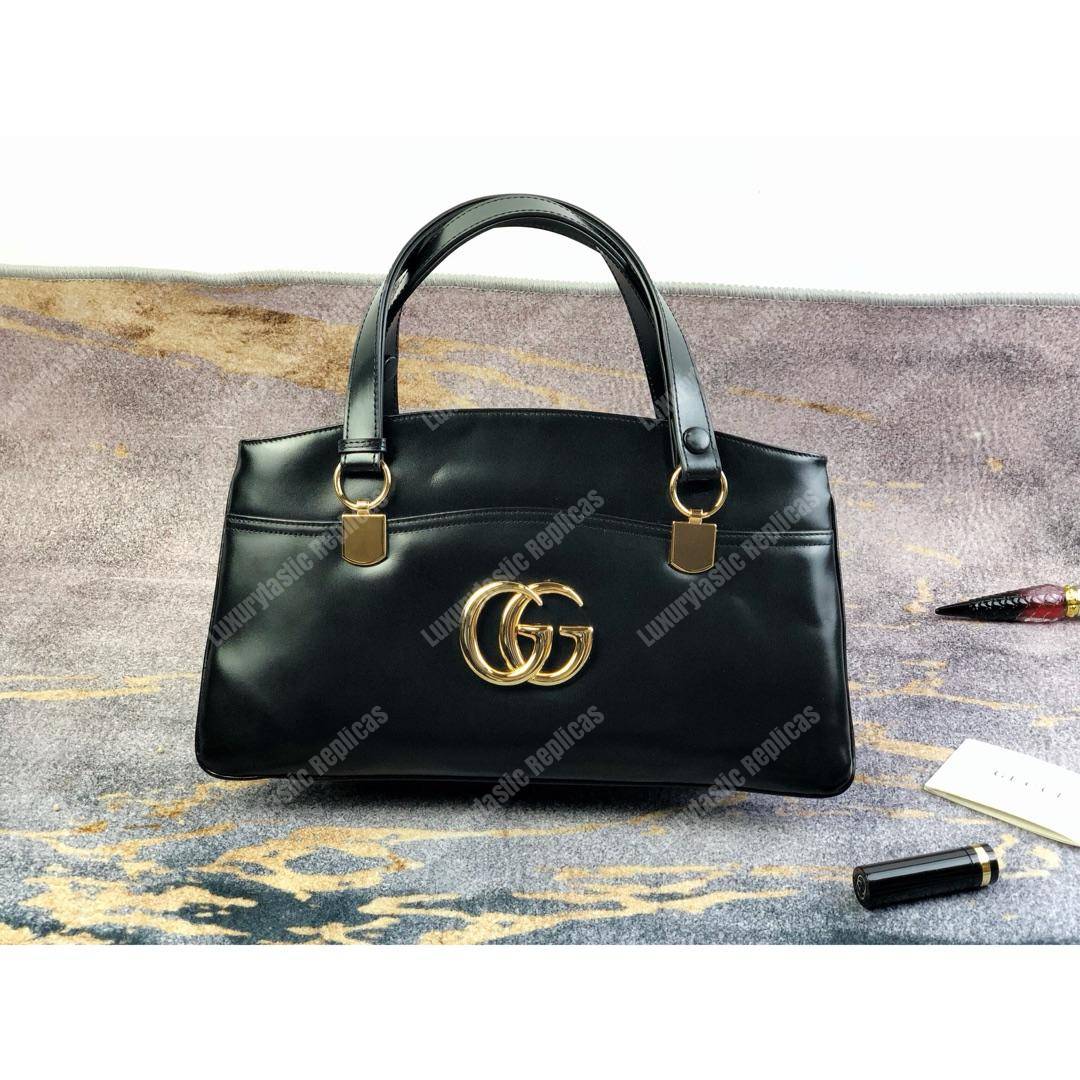 G*u*i arli large top handle bag black