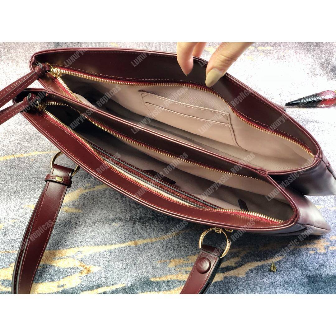 G*u*i arli large top handle bag burgundy