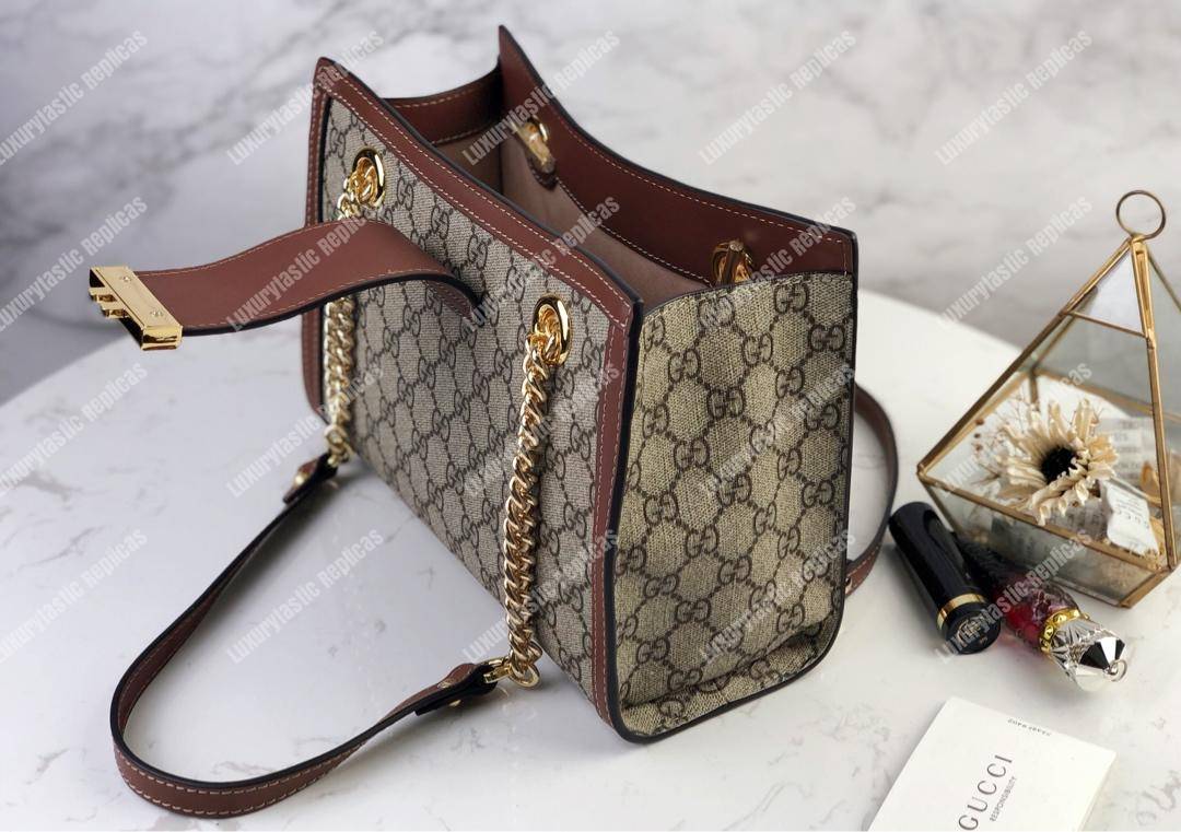 G*u*i padlock small shoulder bag brown