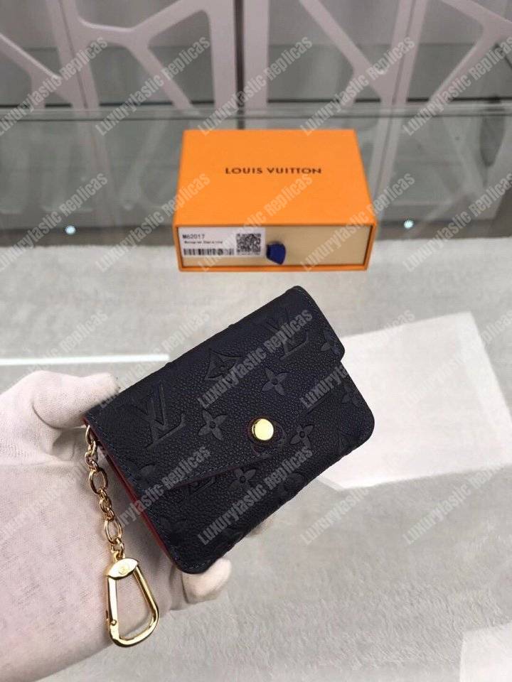 LV Key Pouch Monogram Empreinte Leather Marine Rouge