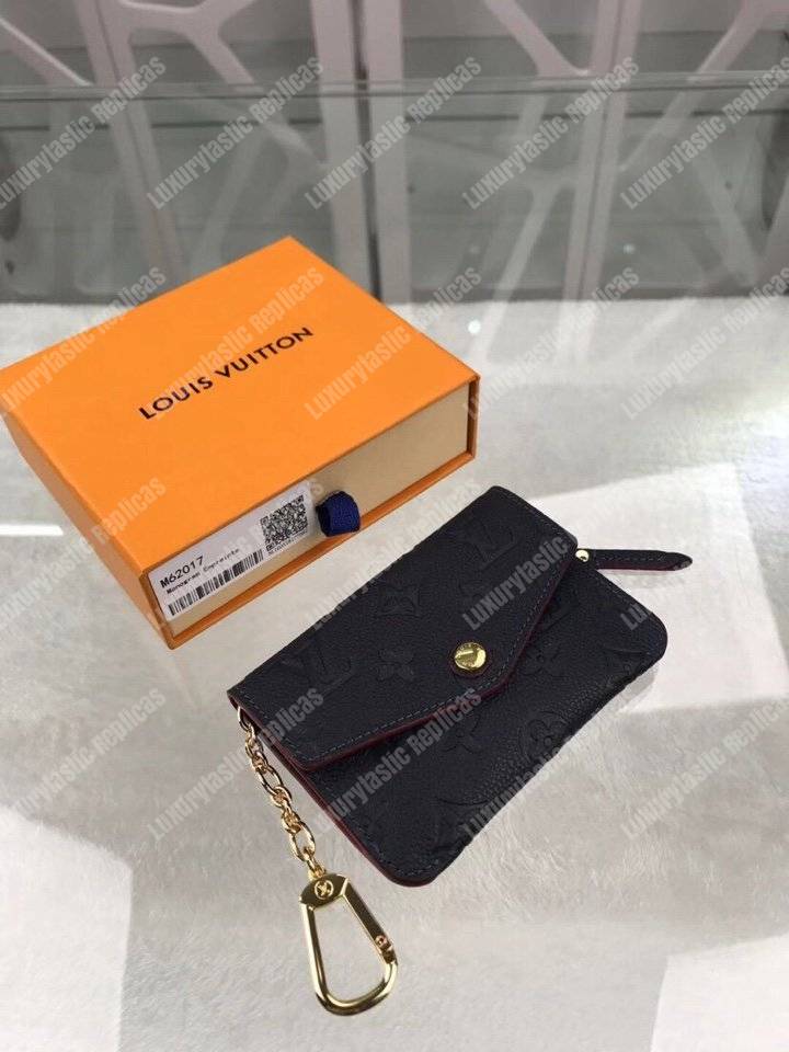 LV Key Pouch Monogram Empreinte Leather Marine Rouge