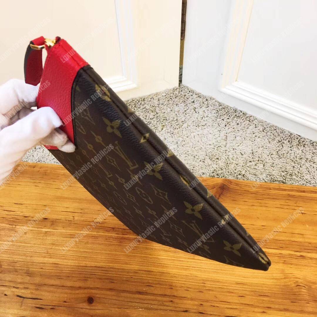 LV Daily Pouch Monogram Scarlet