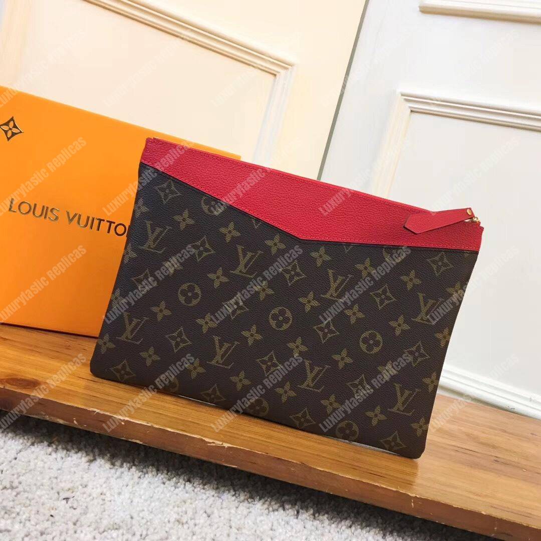 LV Daily Pouch Monogram Scarlet