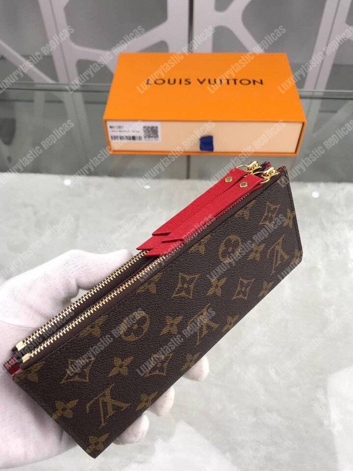 LV Adele Wallet Monogram Canvas Coquelicot