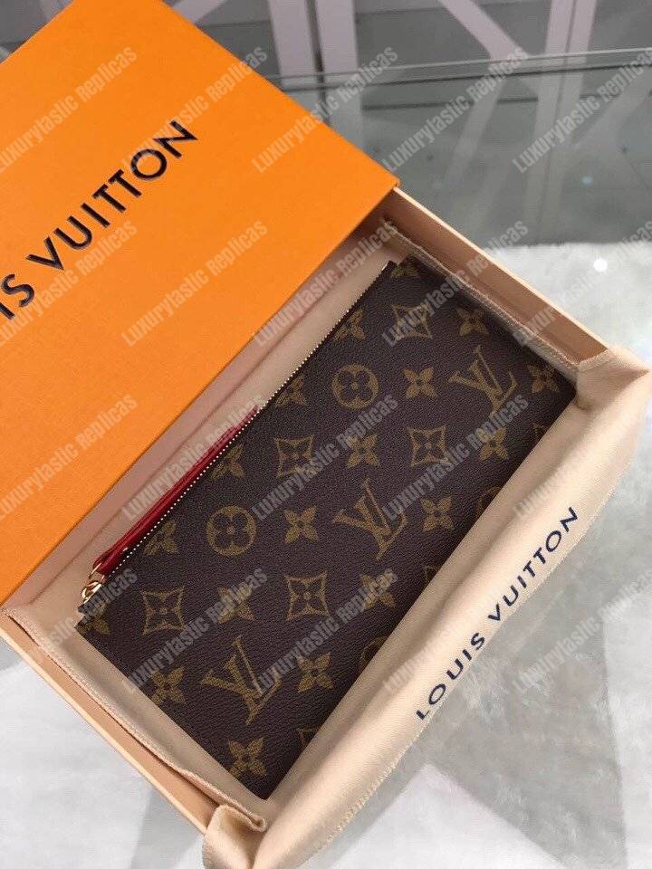 LV Adele Wallet Monogram Canvas Coquelicot