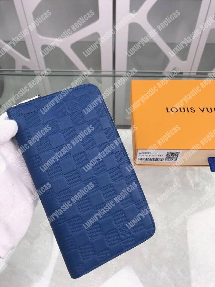 LV Zippy Organizer Damier Infini Leather Bleu Marine