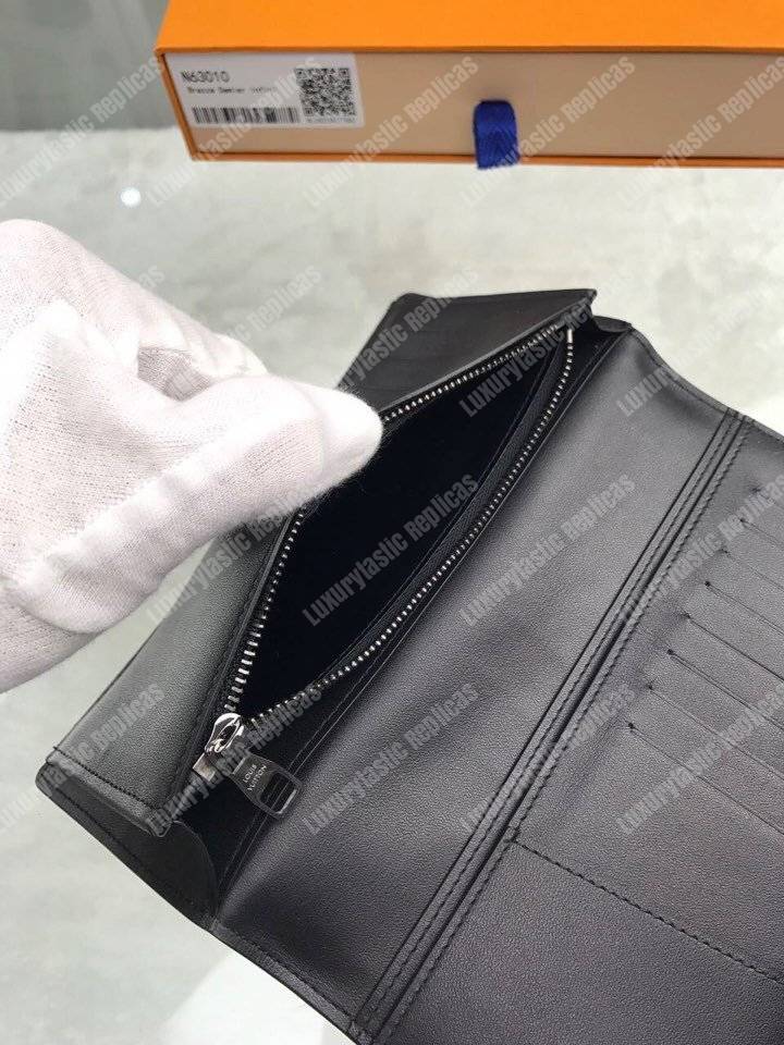 LV Brazza Wallet Damier Infini Leather Onyx