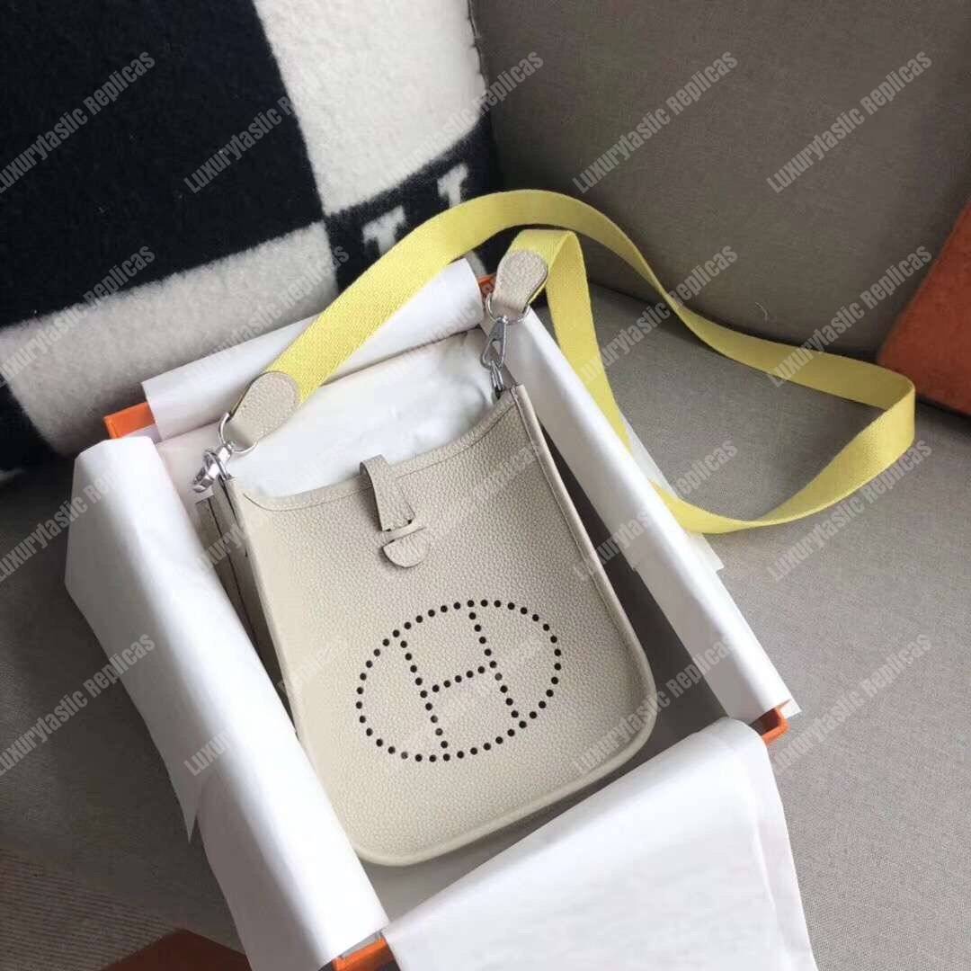 H**mes mini evelyne iii 17 clemence bag gris asphalt