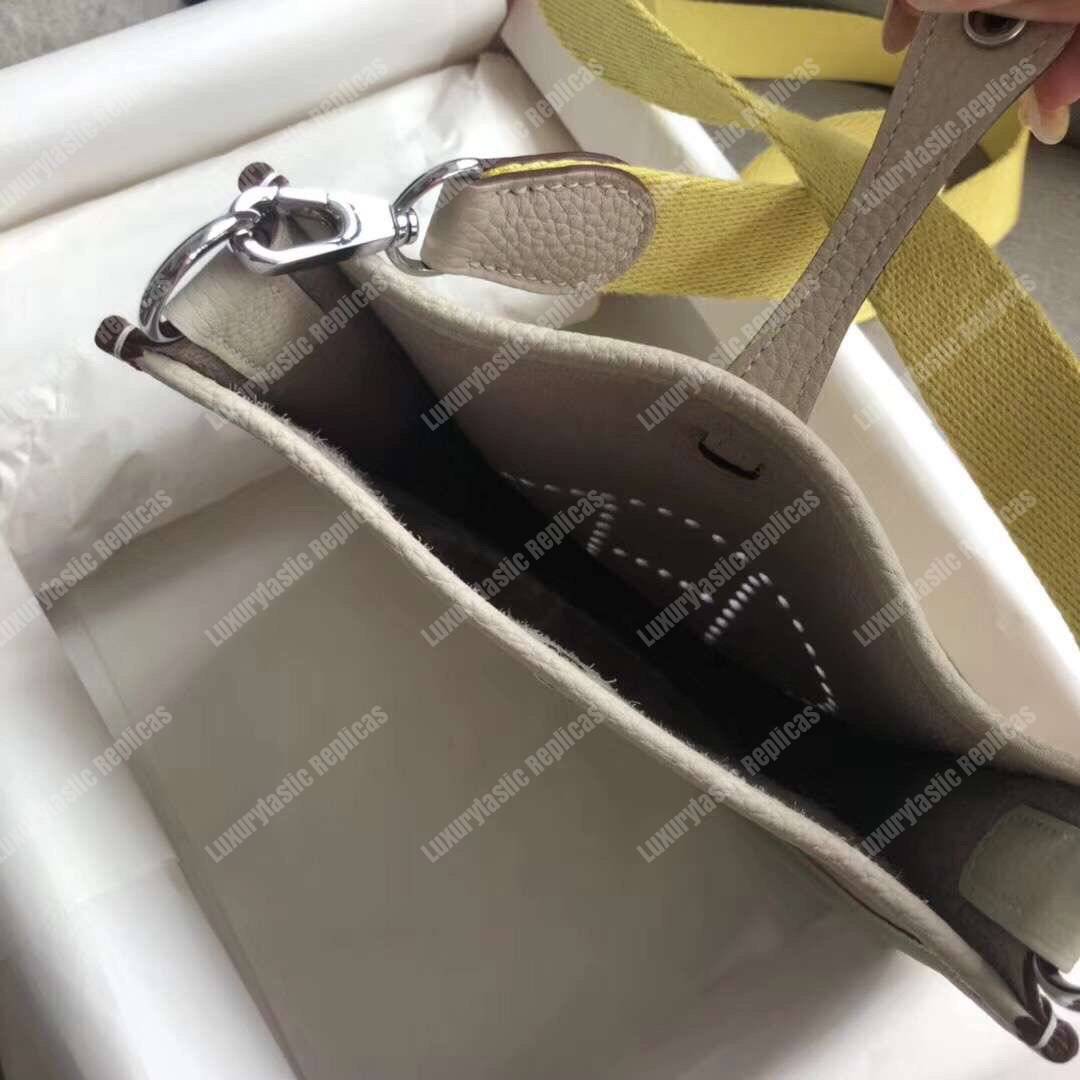 H**mes mini evelyne iii 17 clemence bag gris asphalt