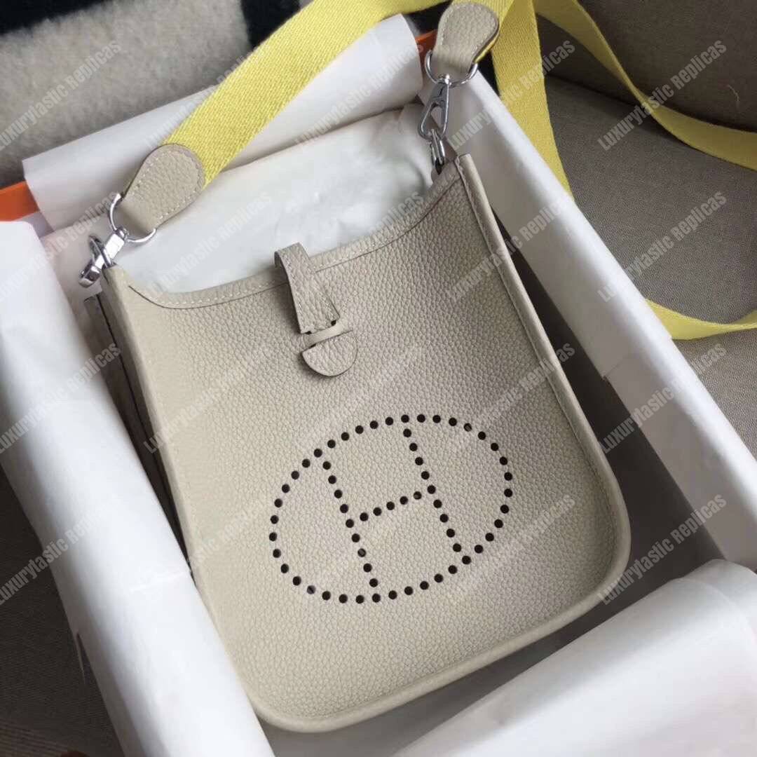 H**mes mini evelyne iii 17 clemence bag gris asphalt