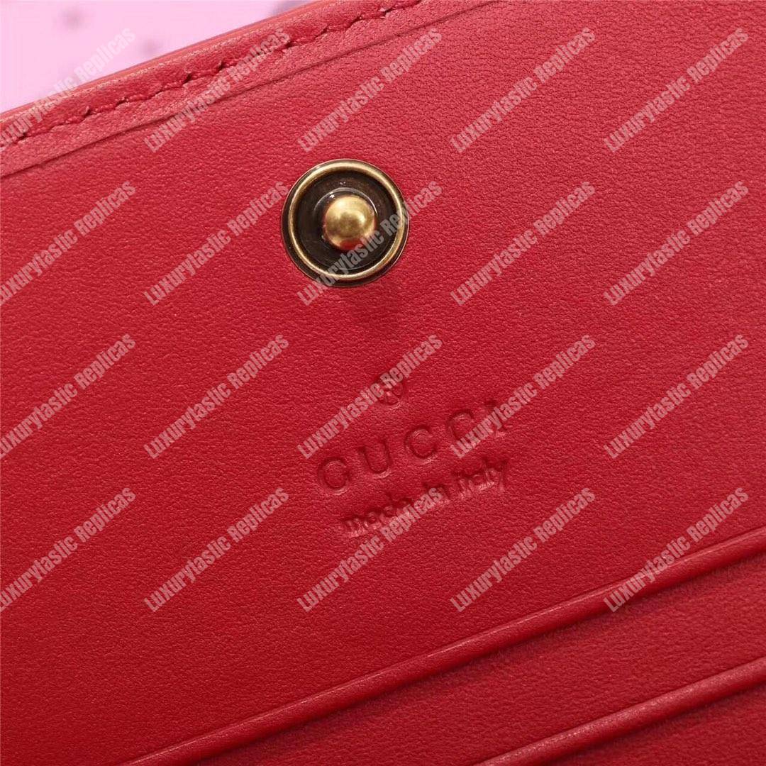 G*u*i gg marmont card case wallet with cicada red