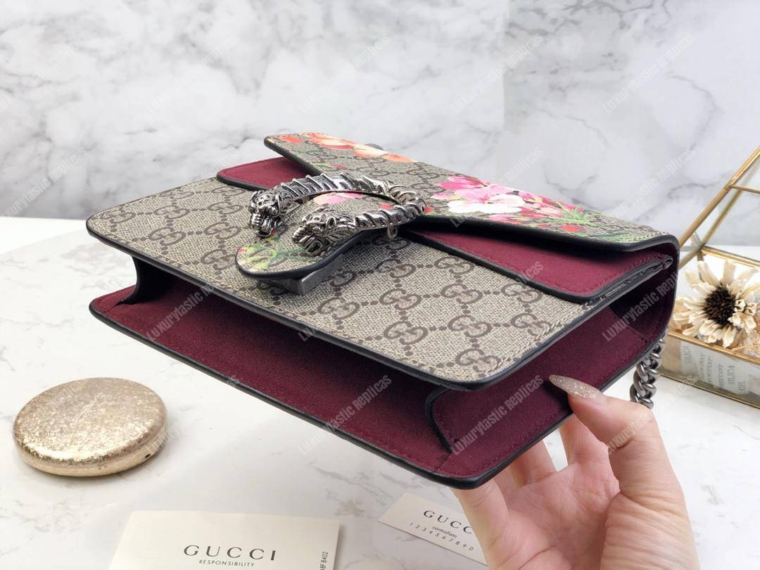 G*u*i blooms dionysus gg sup*e mini bag beige burgundy