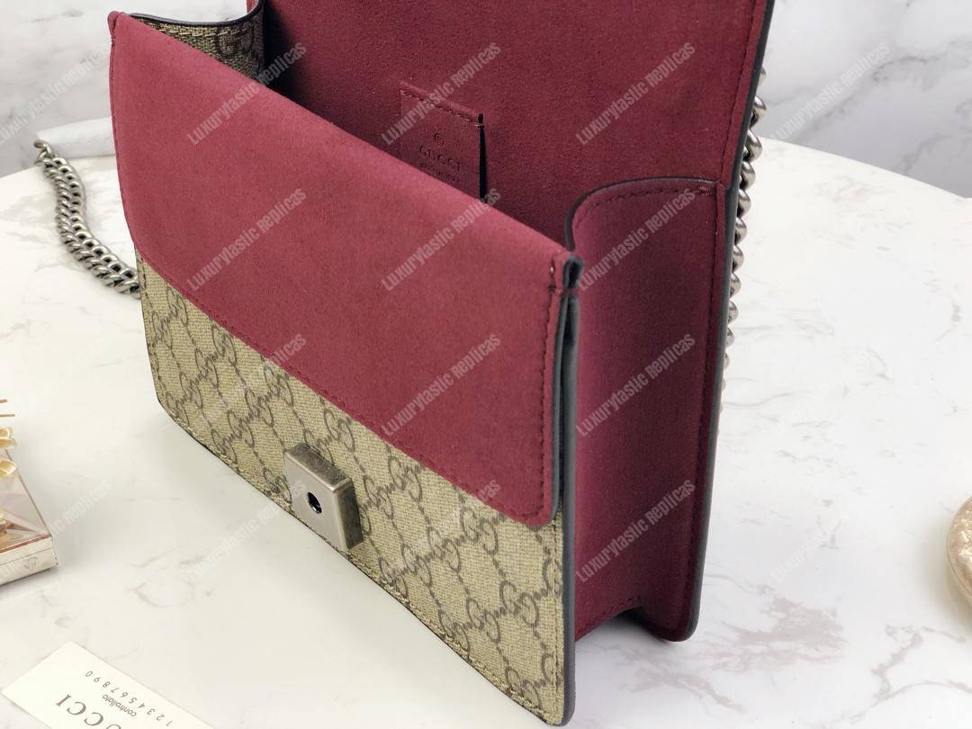 G*u*i dionysus gg sup*e mini bag beige burgundy