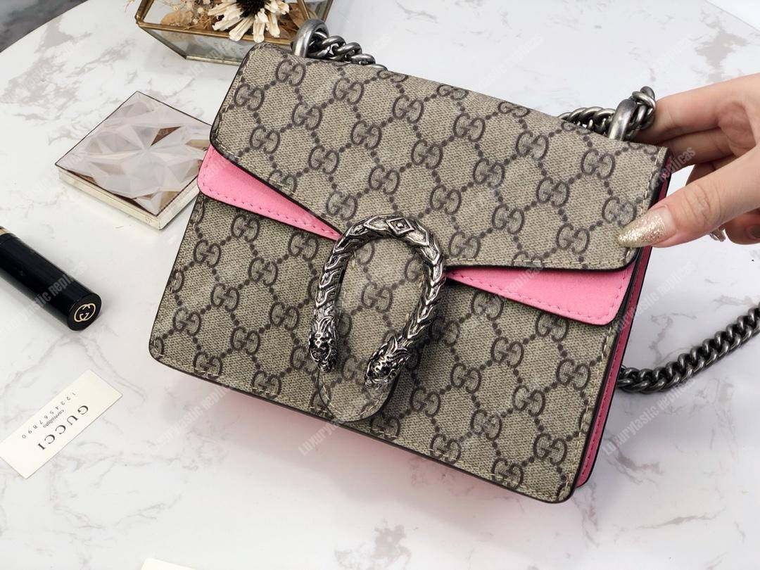 G*u*i dionysus gg sup*e mini bag beige pink