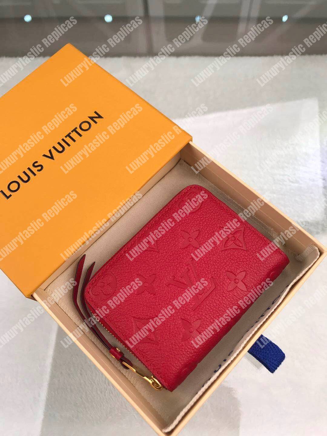 LV Zippy Coin Purse Monogram Empreinte Leather Scarlet