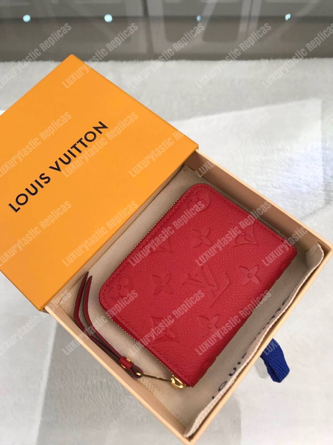 LV Zippy Coin Purse Monogram Empreinte Leather Cherry