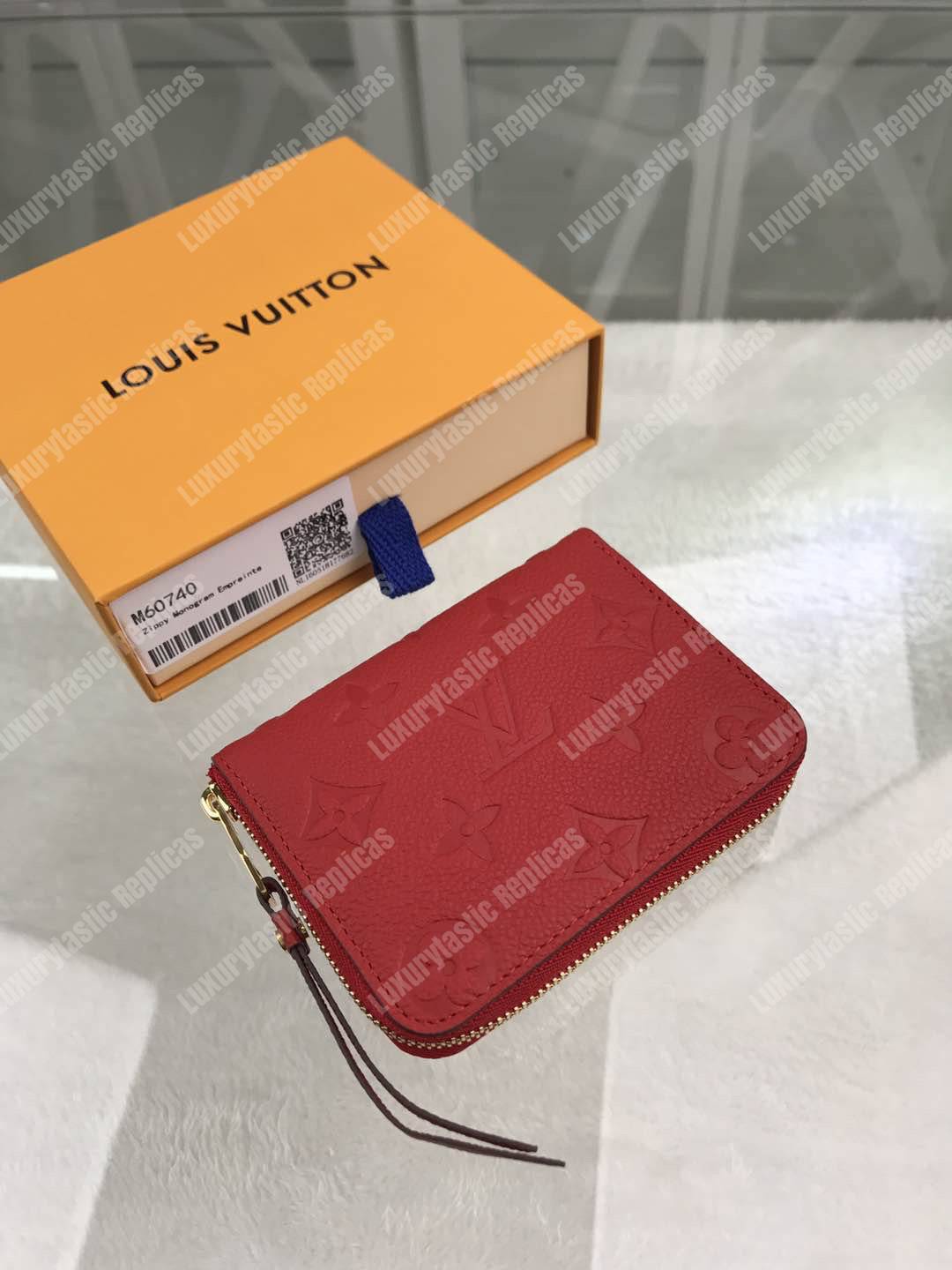 LV Zippy Coin Purse Monogram Empreinte Leather Cherry