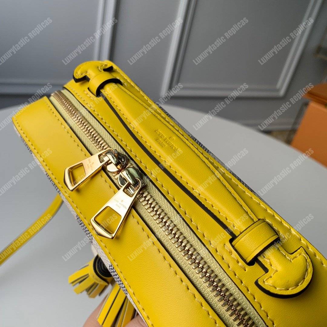 LV Saintonge Handbag Damier Azur Pinapple Yellow