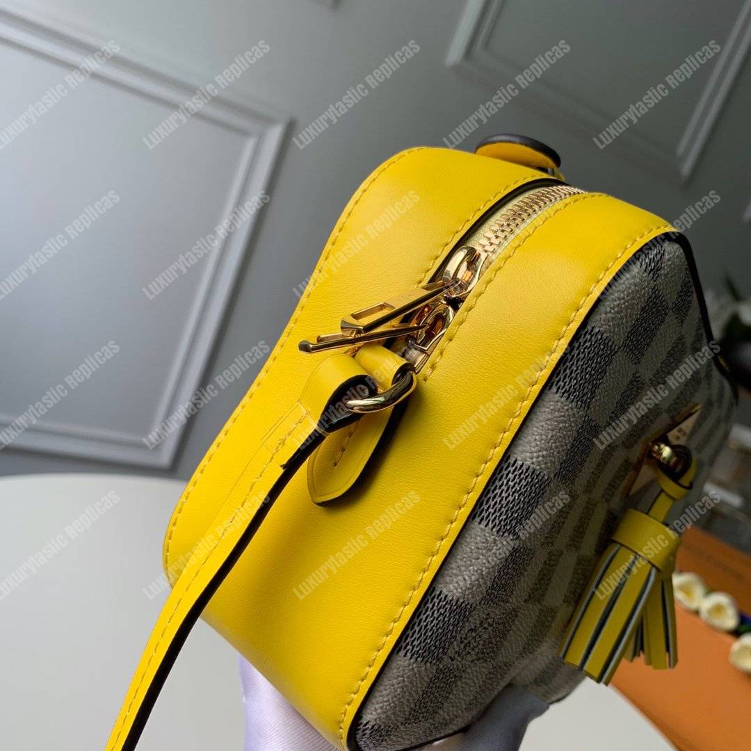 LV Saintonge Handbag Damier Azur Pinapple Yellow
