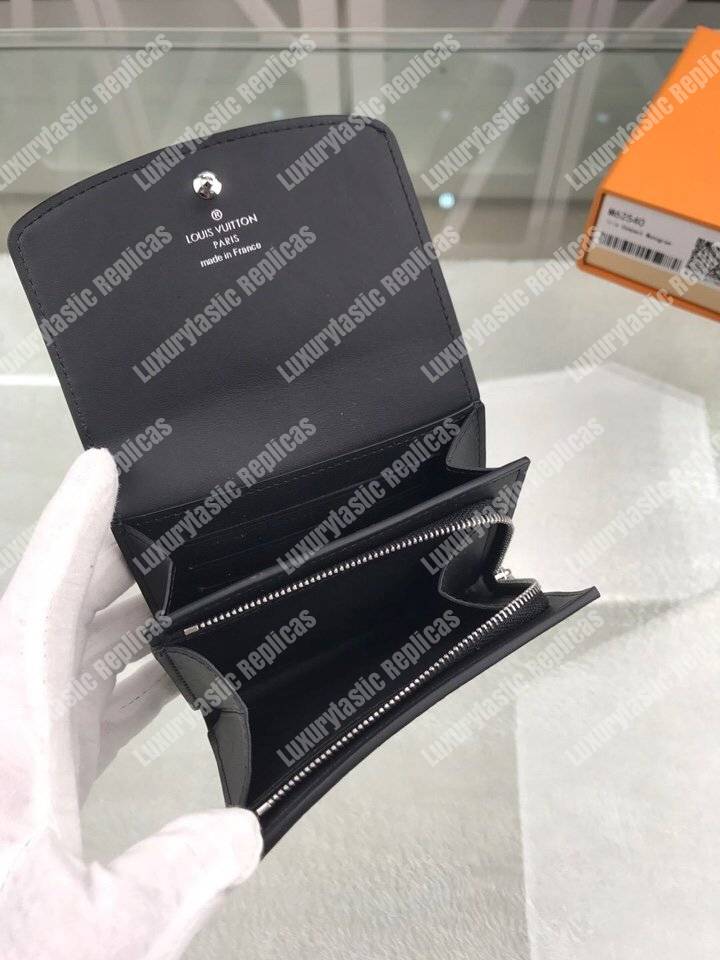 LV Iris Compact Wallet Mahina Black