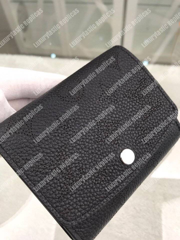 LV Iris Compact Wallet Mahina Black