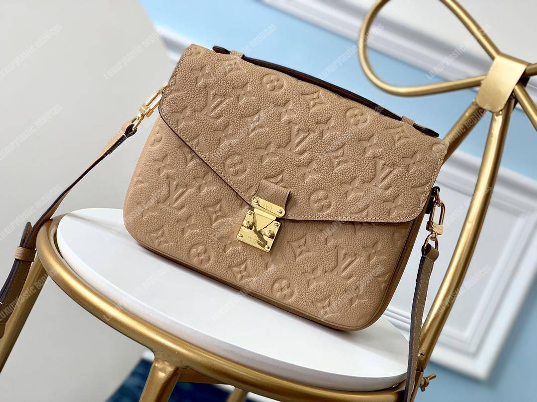 LV Pochette Metis Monogram Empreinte Leather Papyrus