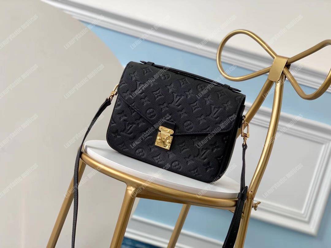 LV Pochette Metis Monogram Empreinte Leather Noir