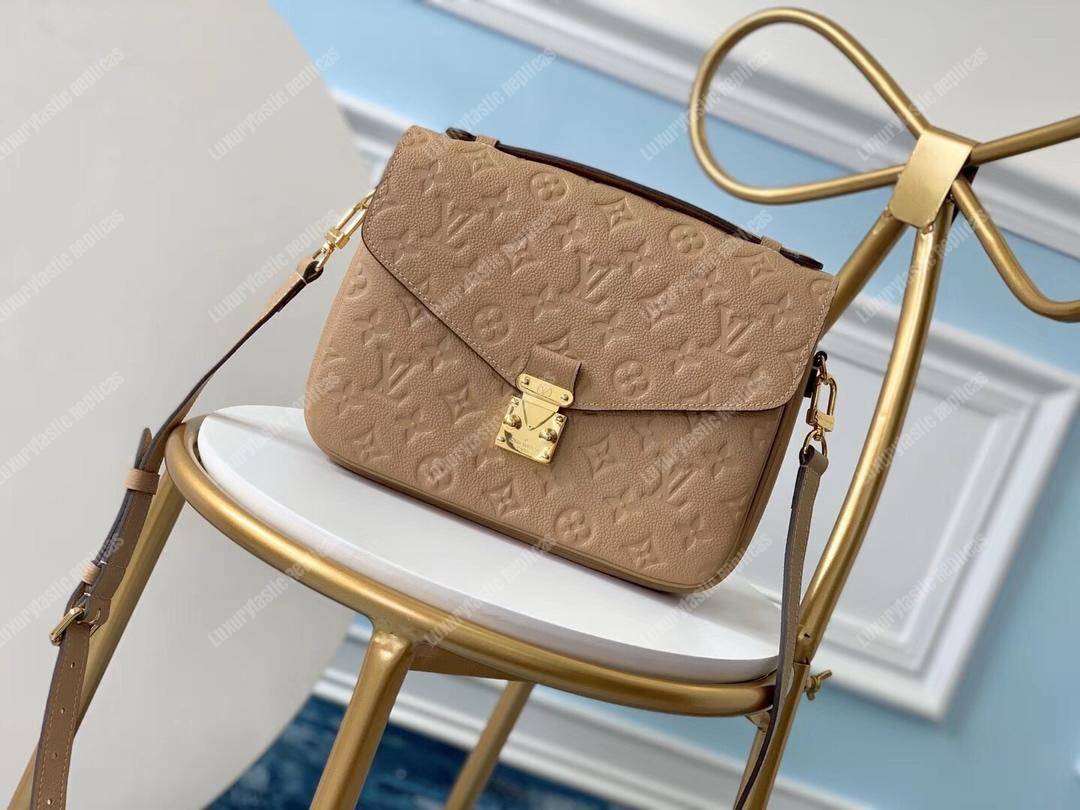 LV Pochette Metis Monogram Empreinte Leather Papyrus