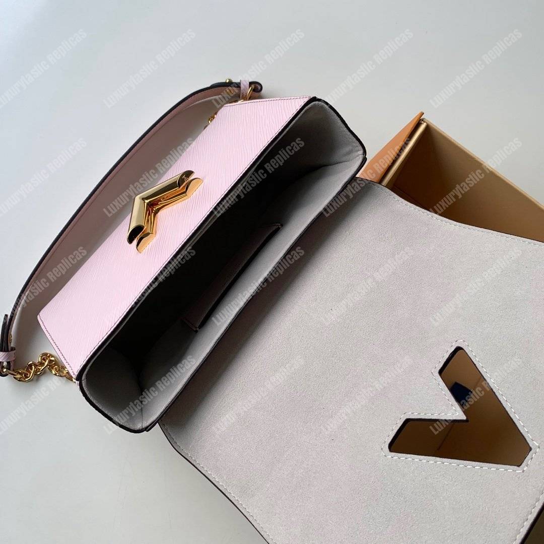 LV Twist MM Epi Flower Tinsel Rose Ballerine