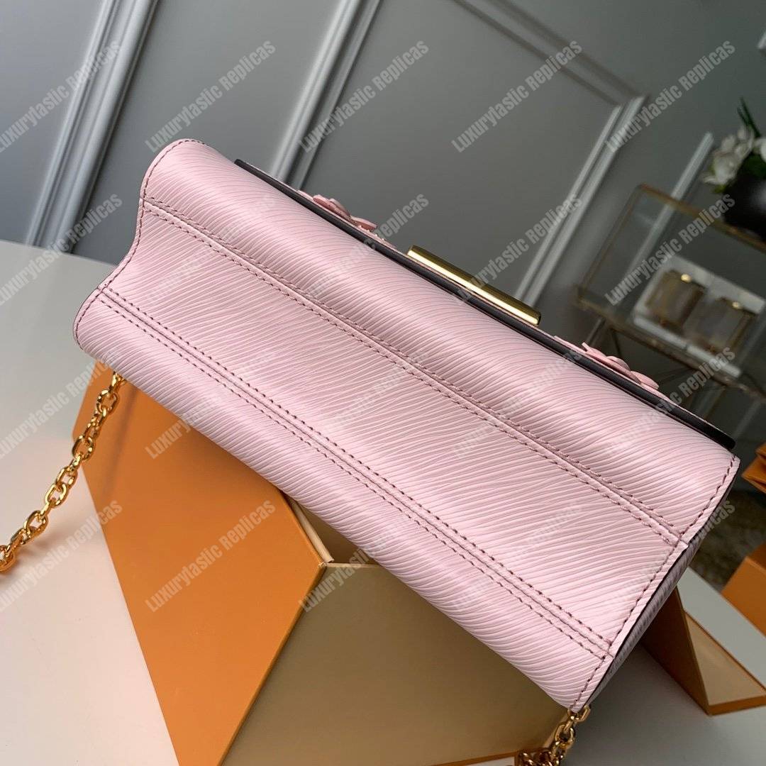 LV Twist MM Epi Flower Tinsel Rose Ballerine