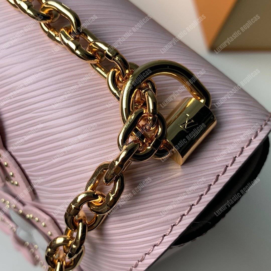 LV Twist MM Epi Flower Tinsel Rose Ballerine
