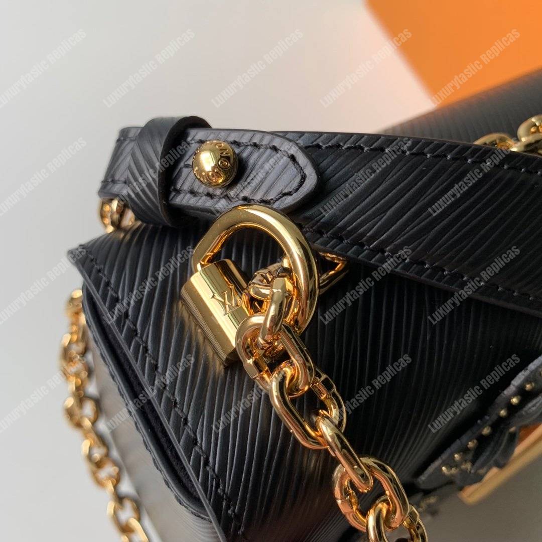 LV Twist MM Epi Flower Tinsel Black