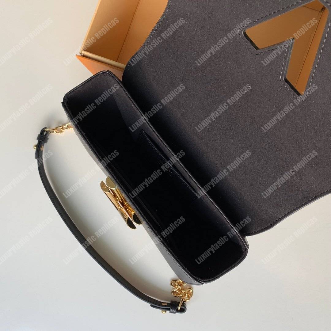 LV Twist MM Epi Flower Tinsel Black