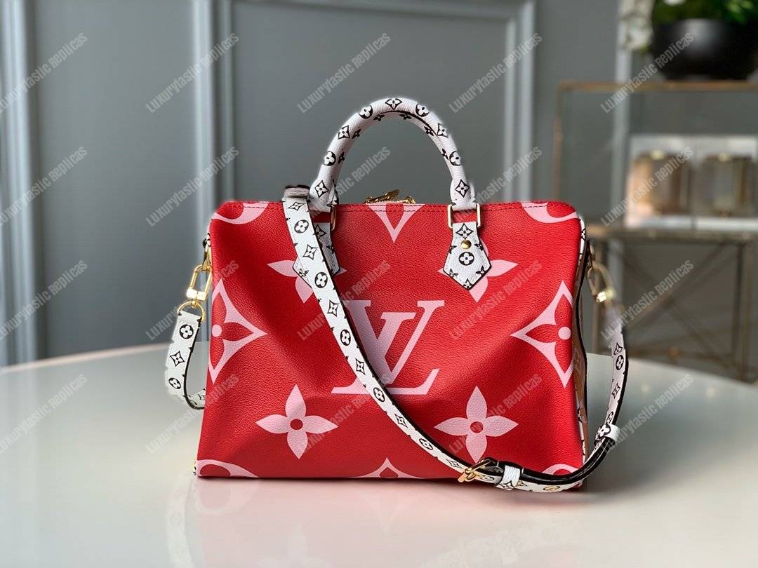 LV Speedy Bandouliere 30 Monogram Rouge